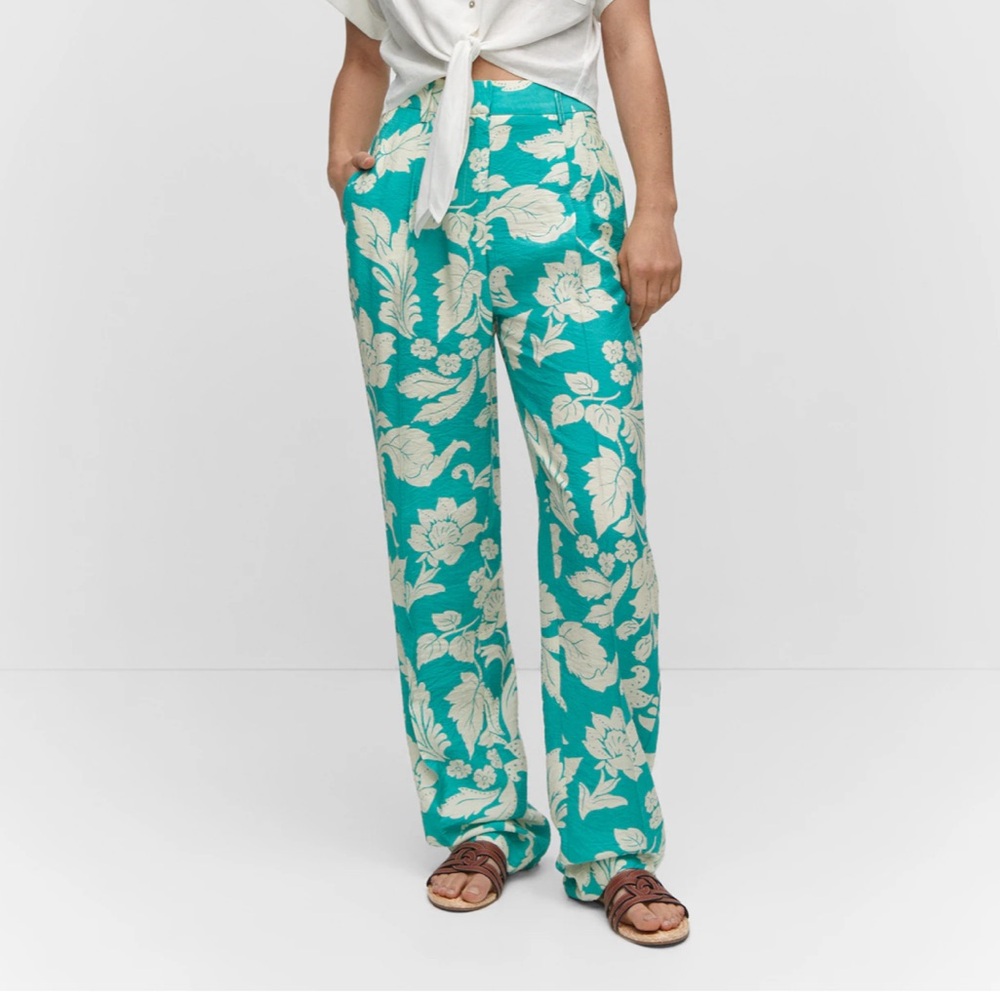 NWT Sz 8 / Mango Printed straight pants